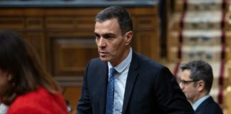 El presidente del Gobierno, Pedro Sánchez, en el Congreso de los Diputados