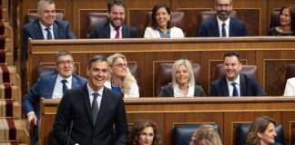 El presidente del Gobierno, Pedro Sánchez, en el Congreso.