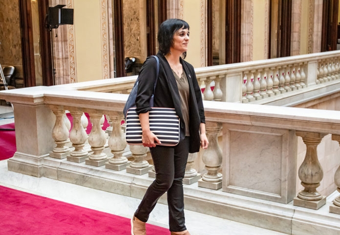 La líder de Aliança Catalana, alcaldesa de Ripoll y diputada autonómica Silvia Orriols en el Parlament