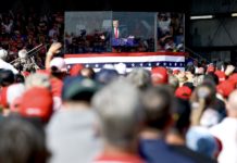 El candidato del Partido Republicano, Donald Trump, durante un mitin.