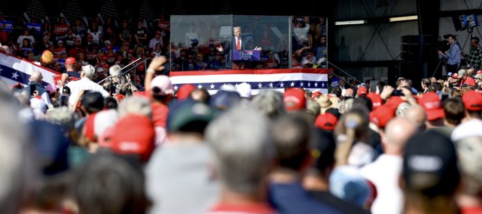 El candidato del Partido Republicano, Donald Trump, durante un mitin.