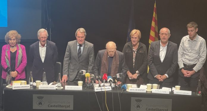 Fotografía publicada en X por uno de los asistentes al homenaje a Jordi Pujol celebrado en Castellterçol y organizado por Amics de Prat de la Riba.