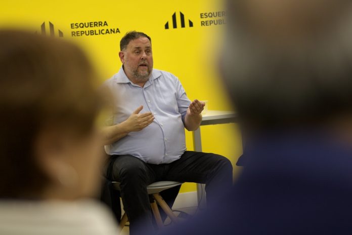 Oriol Junqueras en uno de los actos celebrados por Militancia Decidim.