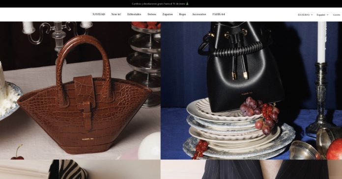 Portada de la web de venta de bolsos París /64.