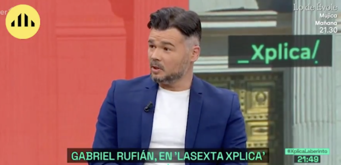 Rufián durante la entrevista / X.