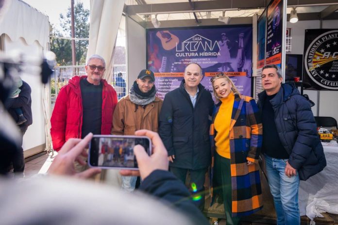 En el centro, el secretario general de Junts, Jordi Turull, que ha participado este domingo en la 174a edición de la Fira de la Candelara de Molins de Rei.