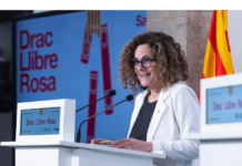La consellera de Cultura, Sònia Hernández, durante la presentación de los actos de la Diada de Sant Jordi 2025.